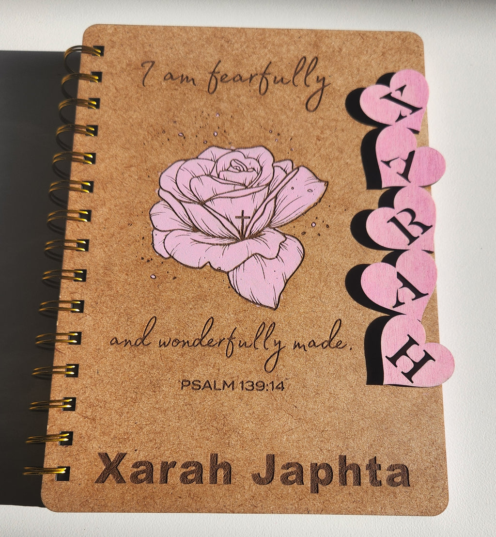Custom 3D wooden Notebook Cover