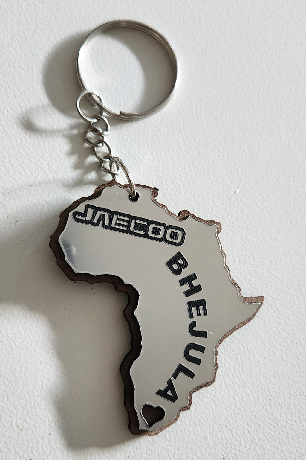 Africa-shaped keychains