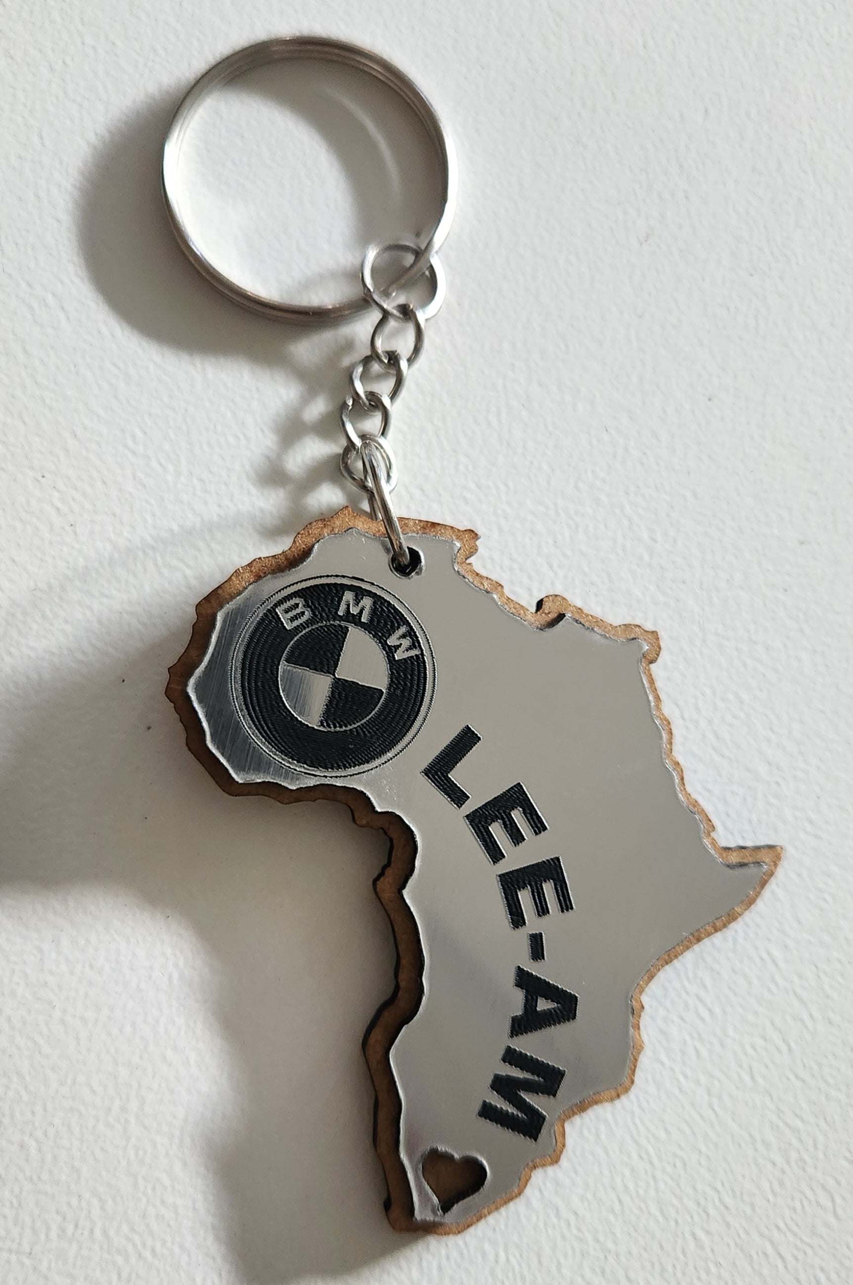Africa-shaped keychains