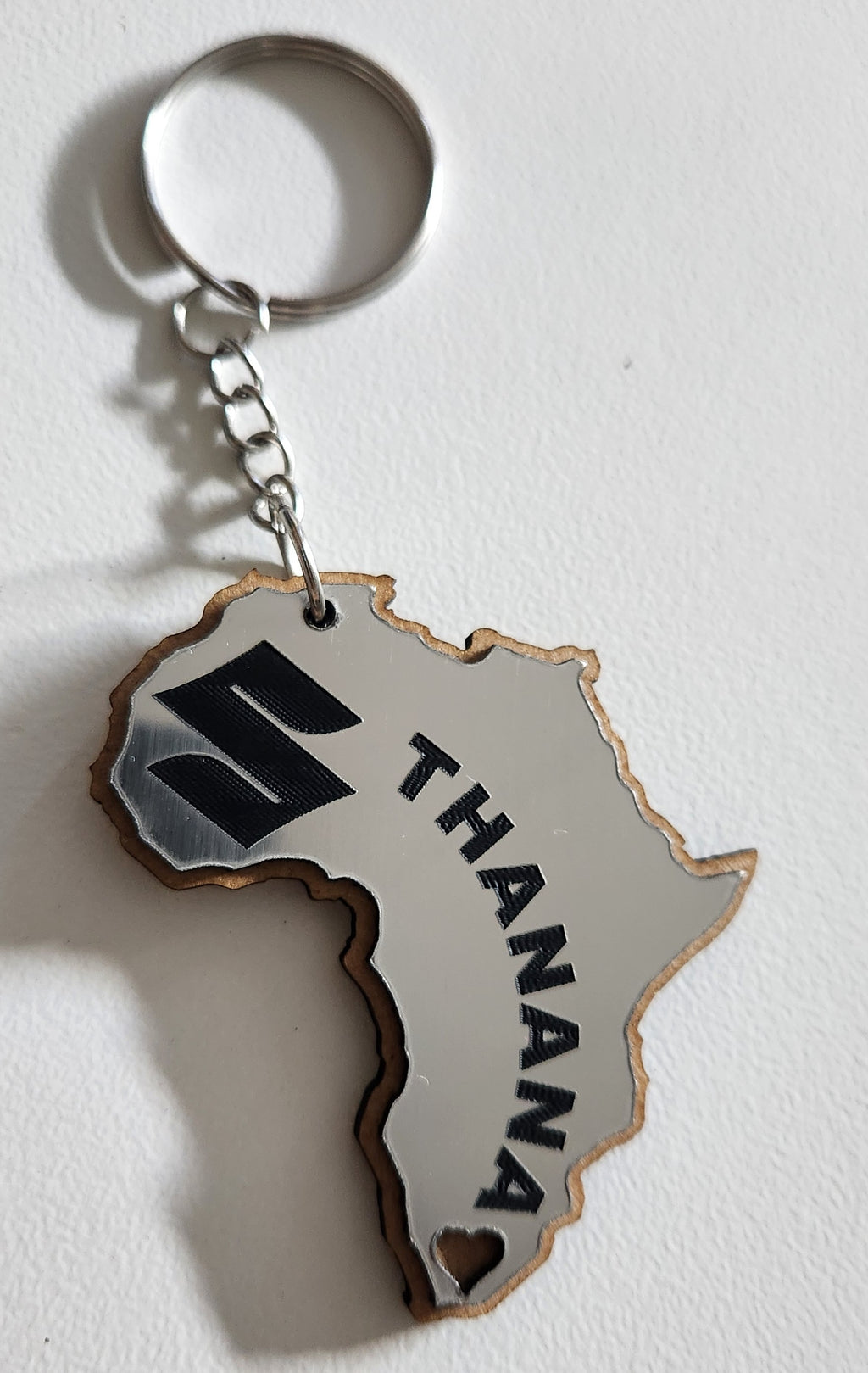 Africa-shaped keychains