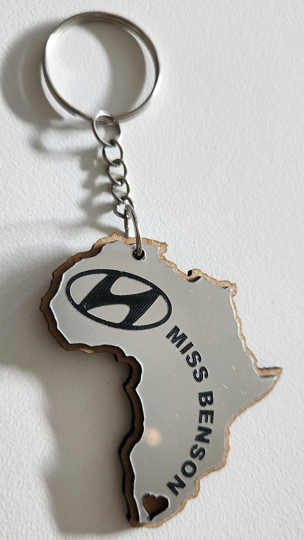 Africa-shaped keychains