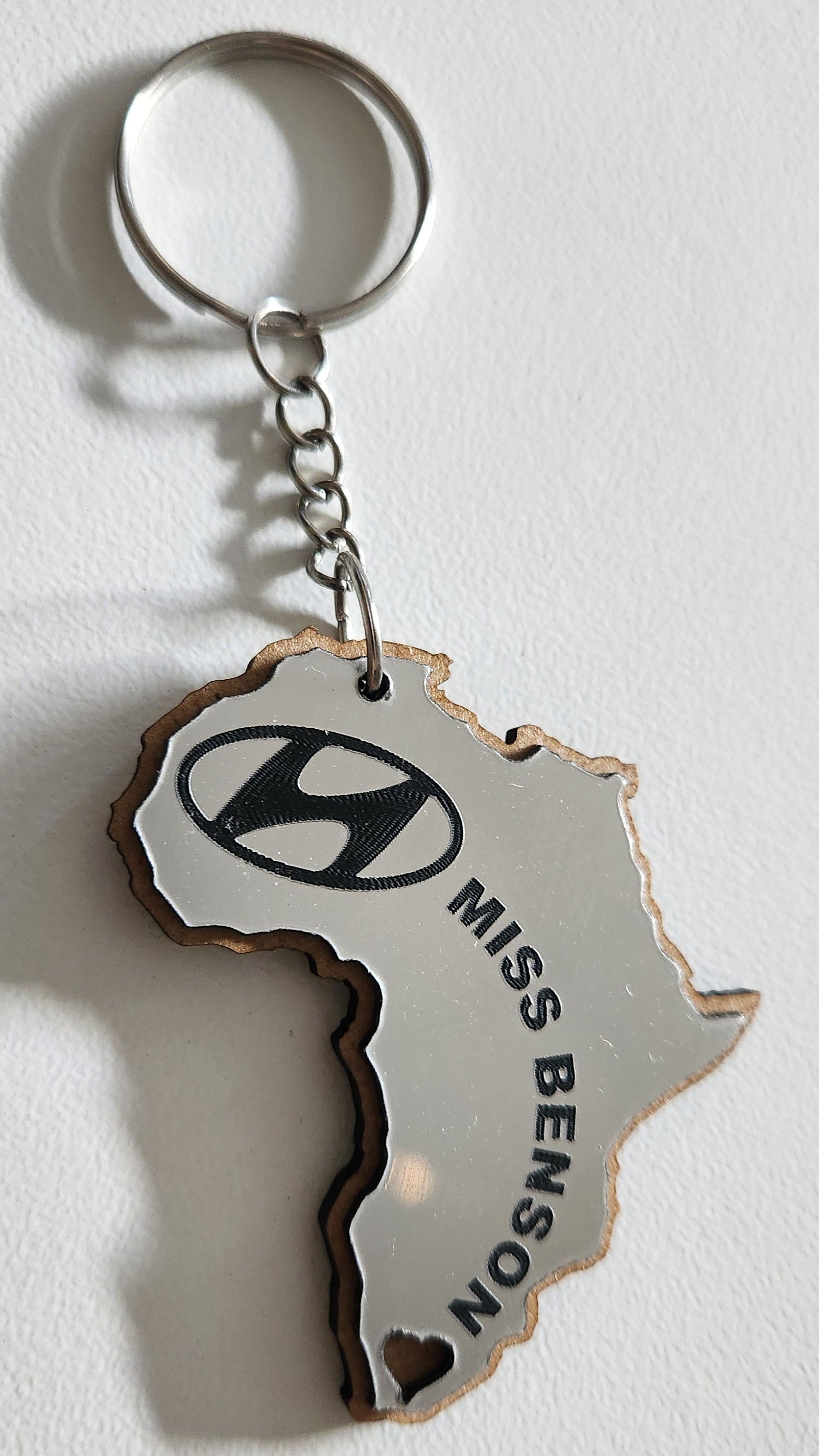 Africa-shaped keychains
