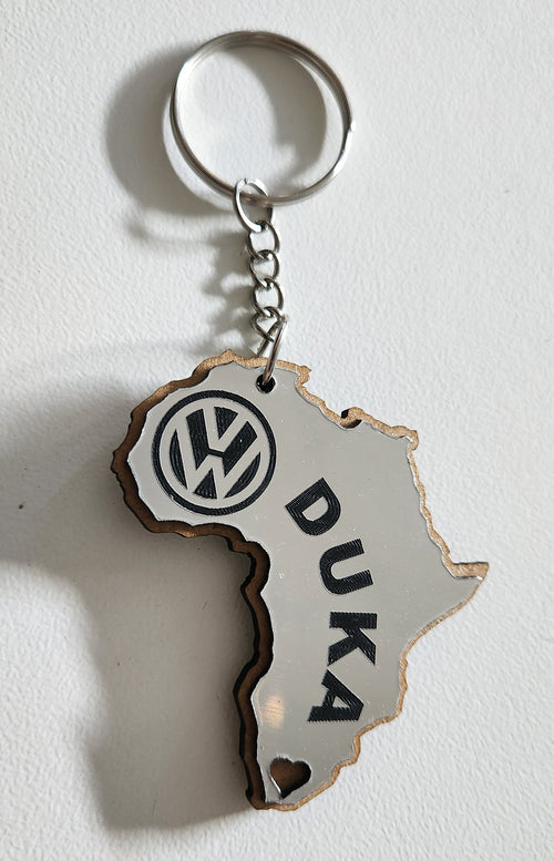 Africa-shaped keychains