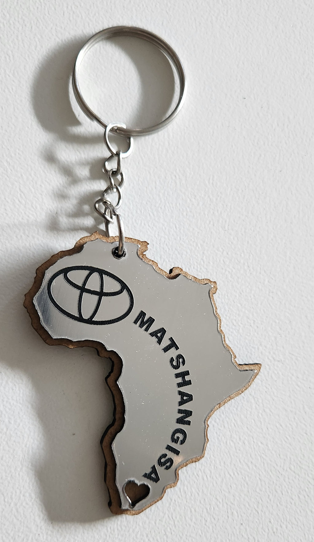 Africa-shaped keychains