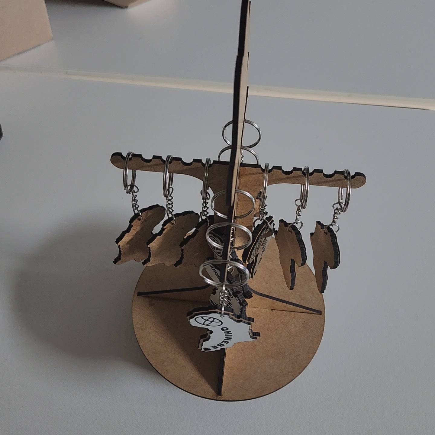 Africa-shaped keychains